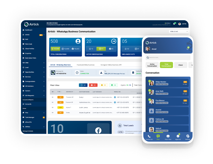 Multi-agent WhatsApp inbox for customer support teams